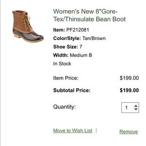 8” women’s Gore-Tex/thinsulate Bean Boots size 7